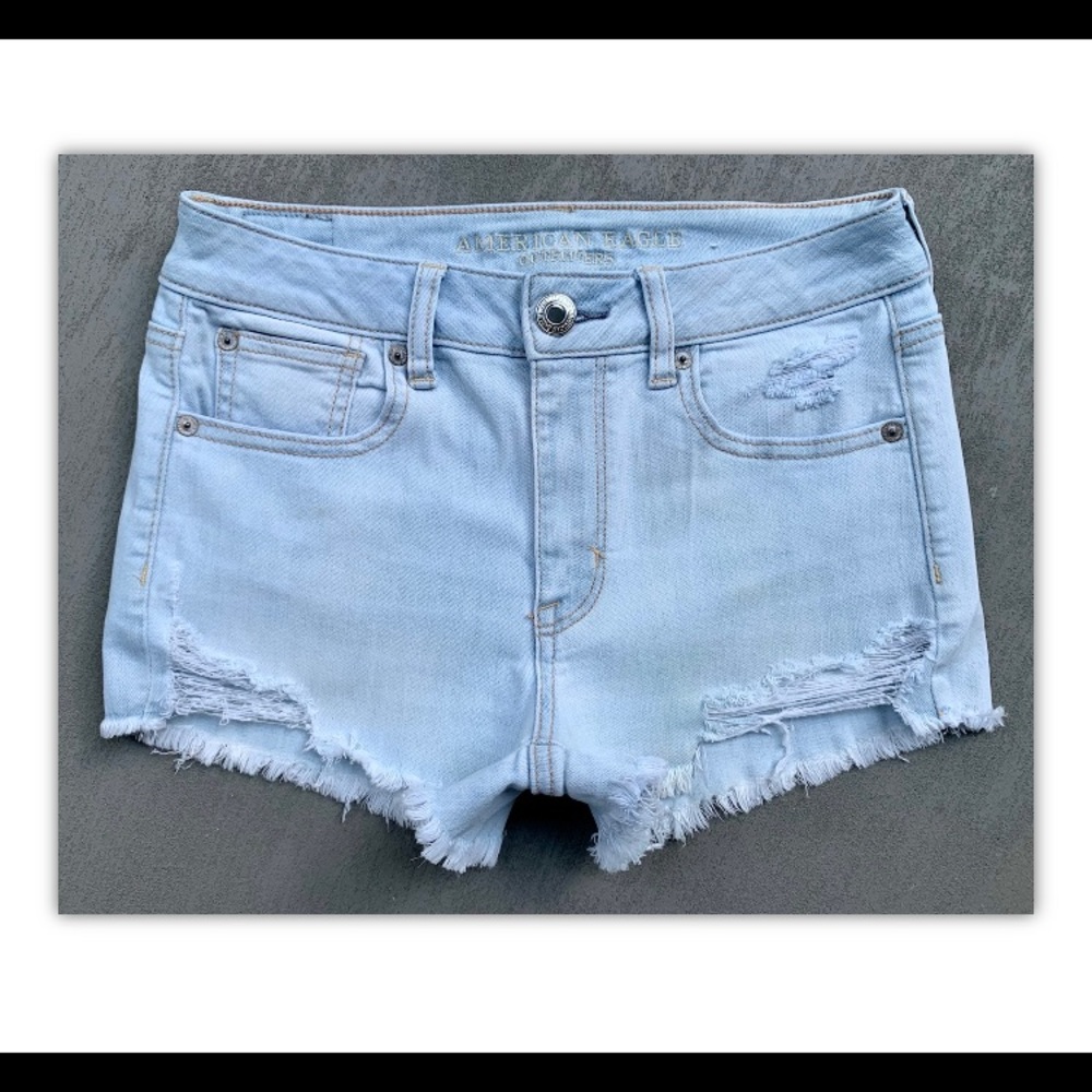 A.E.O Hi-Rise Super Stretch X Jean Shortie Shorts